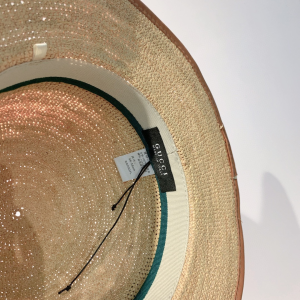 Luxury Womens Hat Gucci Straw Hat with Horsebit in Beige A190PP160 AA163335