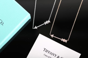 Tiffany Crystals Arrow Pendant Necklace 
