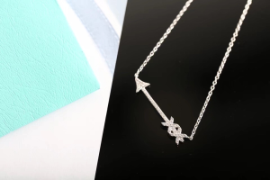 Luxury Womens Jewelry Tiffany Crystals Arrow Pendant Necklace A205PP230 AA163357