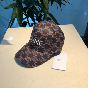 Luxury Womens Hats Celine Black Triomphe Cotton Baseball Hat A190PP90 AA163931