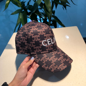 Luxury Womens Hats Celine Black Triomphe Cotton Baseball Hat A190PP90 AA163931