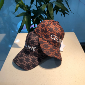 Luxury Womens Hats Celine Black Triomphe Cotton Baseball Hat A190PP90 AA163931