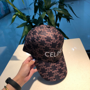 Luxury Womens Hats Celine Black Triomphe Cotton Baseball Hat A190PP90 AA163931