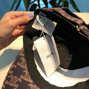 Luxury Womens Hats Celine Black Triomphe Cotton Baseball Hat A190PP90 AA163931