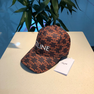 Luxury Womens Hats Celine Brown Triomphe Cotton Baseball Hat A190PP90 AA163930