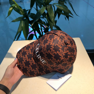 Luxury Womens Hats Celine Brown Triomphe Cotton Baseball Hat A190PP90 AA163930