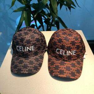 Luxury Womens Hats Celine Brown Triomphe Cotton Baseball Hat A190PP90 AA163930