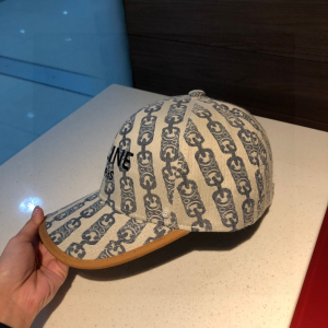 Luxury Womens Hats Celine Triomphe Link Cotton Baseball Hat A190PP95 AA163927