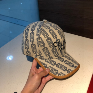 Luxury Womens Hats Celine Triomphe Link Cotton Baseball Hat A190PP95 AA163927
