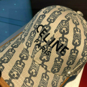 Luxury Womens Hats Celine Triomphe Link Cotton Baseball Hat A190PP95 AA163927