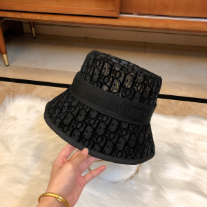 Luxury Womens Hats Dior Black Dior Oblique Mesh Bucket Hat A190PP105 AA163932