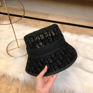 Luxury Womens Hats Dior Black Dior Oblique Mesh Bucket Hat A190PP105 AA163932