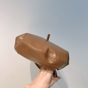 Luxury Womens Hats Dior Brown Leather Newsboy Cap Hat A190PP100 AA163872