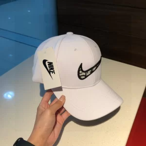 Dior x Nike White Dior Oblique Cotton Baseball Hat 