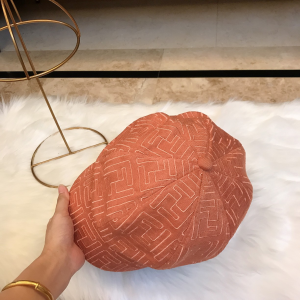 Luxury Womens Hats Fendi FF Logo Khaki Cotton Newsboy Cap Hat A190PP95 AA163911