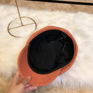 Luxury Womens Hats Fendi FF Logo Khaki Cotton Newsboy Cap Hat A190PP95 AA163911