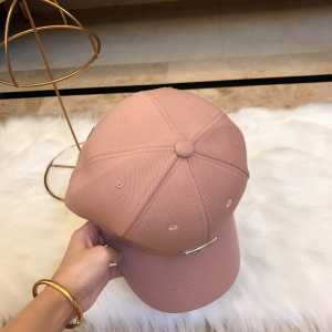 Luxury Womens Hats Prada Triangle Logo Pink Cotton Baseball Hat A190PP95 AA163915
