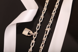 Luxury Womens Jewelry Tiffany HardWear City Wrap Necklace in Silver A205PP280 AA163967