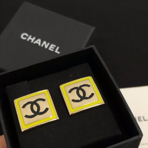 Chanel Earrings Chanel CC Logo Square Earrings 