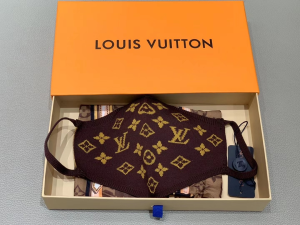 Louis Vuitton Brown Monogram Knit Face Mask M76747 Louis Vuitton Brown Monogram Knit Face Mask M76747