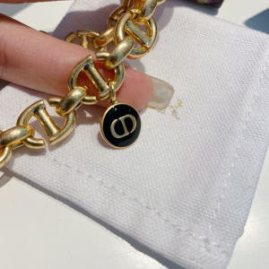 Luxury Womens Jewelry Dior CD Navy Gold Line Necklace A152PP180 AA164413