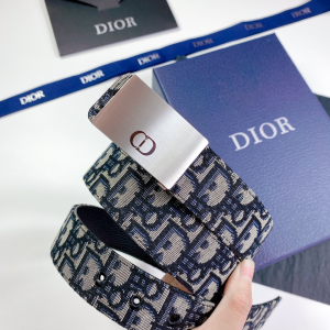 Dior Mens Black Dior Oblique Belts 34MM 