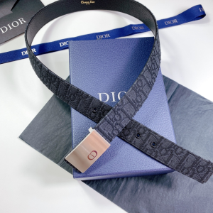 Luxury Mens Belts Dior Mens Black Dior Oblique Belts 34MM A191PP240 AA164494