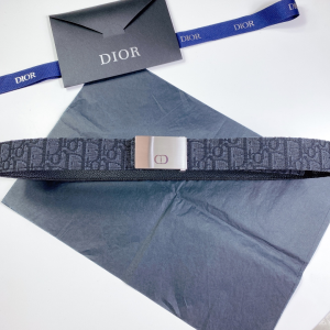 Luxury Mens Belts Dior Mens Black Dior Oblique Belts 34MM A191PP240 AA164494