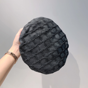 Luxury Womens Hats Chanel CC Black Denim Beret Hat A190PP100 AA164463