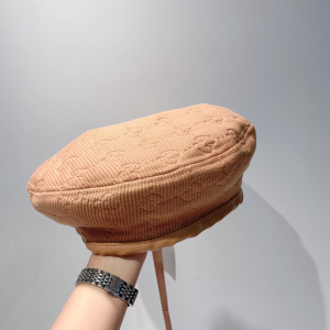 Luxury Womens Hats Gucci GG Fabric Beret Hat in Beige A190PP90 AA164466
