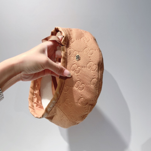 Luxury Womens Hats Gucci GG Fabric Beret Hat in Beige A190PP90 AA164466