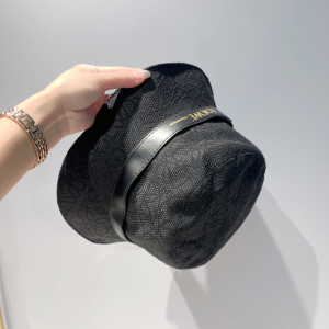 Luxury Womens Hats Loewe Anagram Bucket Hat in Black A190PP105 AA164462