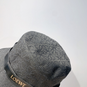Luxury Womens Hats Loewe Anagram Bucket Hat in Black A190PP105 AA164462