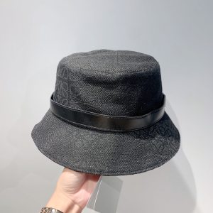 Luxury Womens Hats Loewe Anagram Bucket Hat in Black A190PP105 AA164462