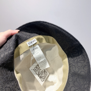 Luxury Womens Hats Loewe Anagram Bucket Hat in Black A190PP105 AA164462