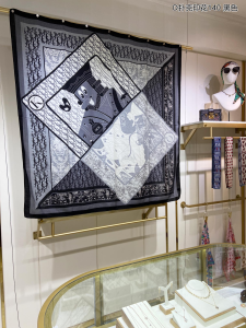 Dior Black Dior Oblique Silk Scarf 