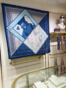 Dior Blue Dior Oblique Silk Scarf 