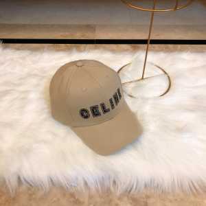 Luxury Womens Hats Celine Logo Beige Cotton Baseball Hat A190PP95 AA164934
