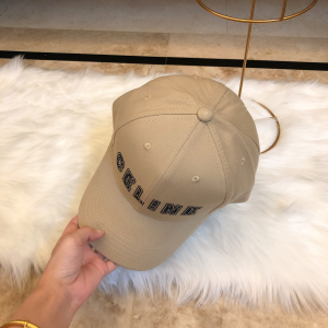 Luxury Womens Hats Celine Logo Beige Cotton Baseball Hat A190PP95 AA164934