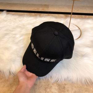 Luxury Womens Hats Celine Logo Black Cotton Baseball Hat A190PP95 AA164933