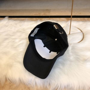 Luxury Womens Hats Celine Logo Black Cotton Baseball Hat A190PP95 AA164933