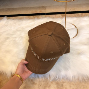 Luxury Womens Hats Celine Logo Brown Cotton Baseball Hat A190PP95 AA164935