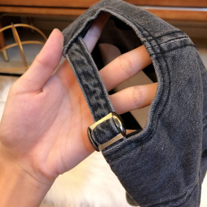 Luxury Womens Hats Celine Logo Denim Black Canvas Baseball Hat A190PP95 AA164940