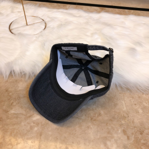 Luxury Womens Hats Celine Logo Denim Black Canvas Baseball Hat A190PP95 AA164940