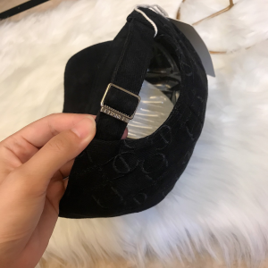 Luxury Womens Hats Chanel Allover CC Logo Black Cotton Baseball Hat A190PP95 AA164961