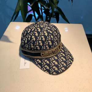 Luxury Womens Hats Dior Blue Dior Oblique Baseball Hat A190PP100 AA164965