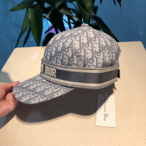 Luxury Womens Hats Dior Gray Dior Oblique Baseball Hat A190PP100 AA164966