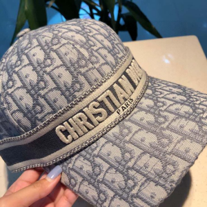 Luxury Womens Hats Dior Gray Dior Oblique Baseball Hat A190PP100 AA164966