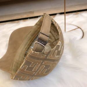 Luxury Womens Hats Fendi FF Jacquard Cotton Baseball Hat in Beige A190PP100 AA164973