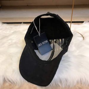 Luxury Womens Hats Louis Vuitton Monogram Black Baseball Hat A190PP95 AA164926